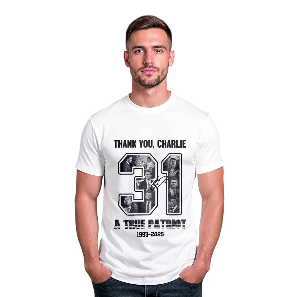 Charlie Kirk Freedom 2 Sides T-Shirt, Charlie Kirk Shirt, Rest in Peace Charlie Shirt, Pray for Charlie Kirk Shirt, A True Patriot Shirt
