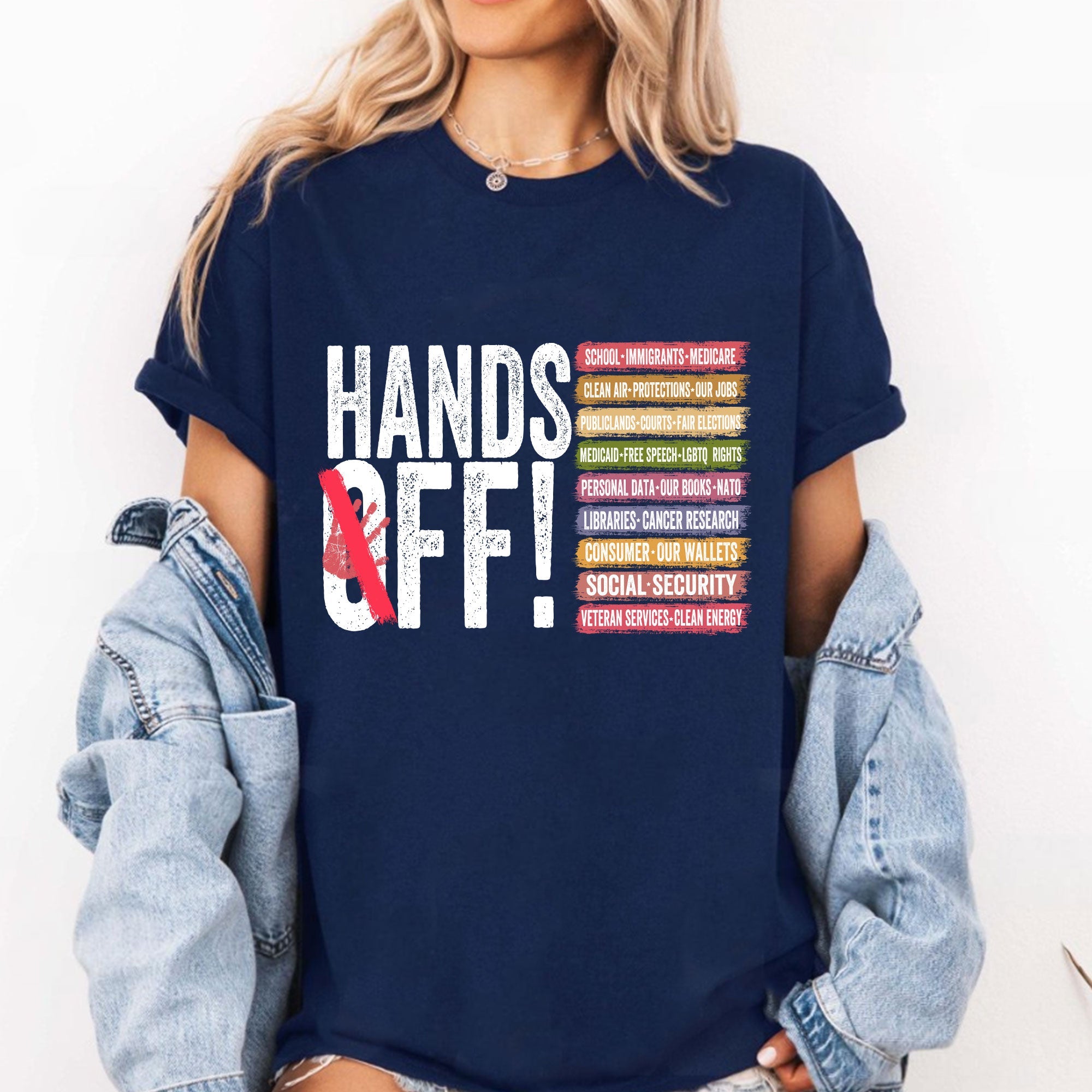 HANDS OFF Political Statement T-Shirt | Protest Graphic Tee for Activists