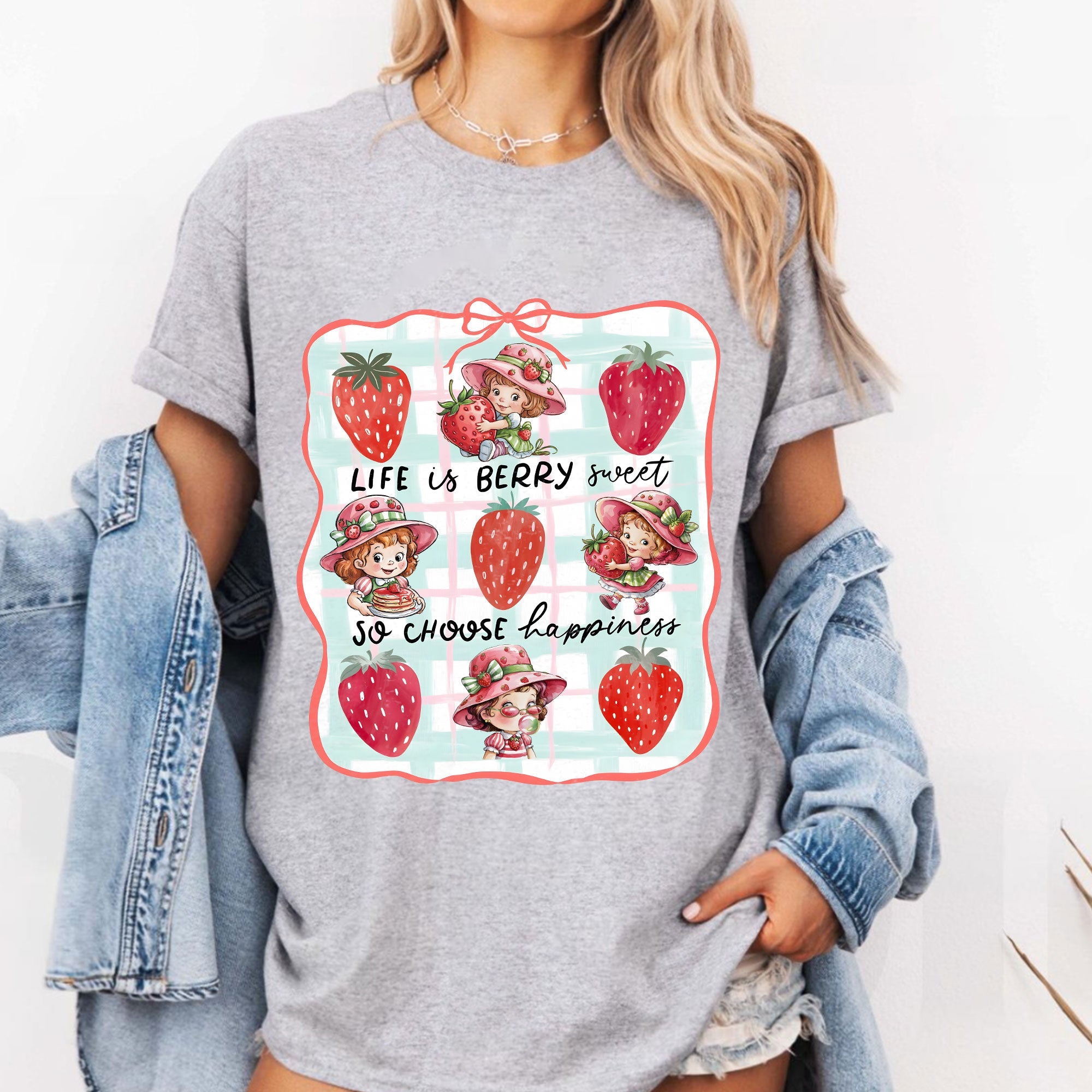 Life Is Berry Sweet T-Shirt – Cute Strawberry Girl Graphic Tee