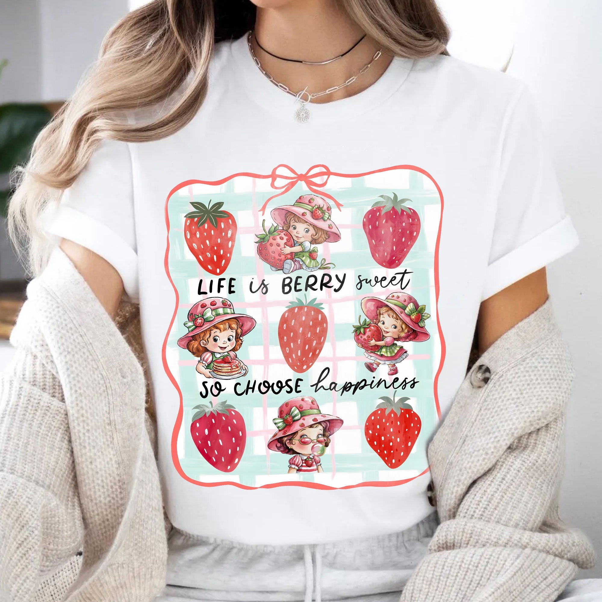 Life Is Berry Sweet T-Shirt – Cute Strawberry Girl Graphic Tee