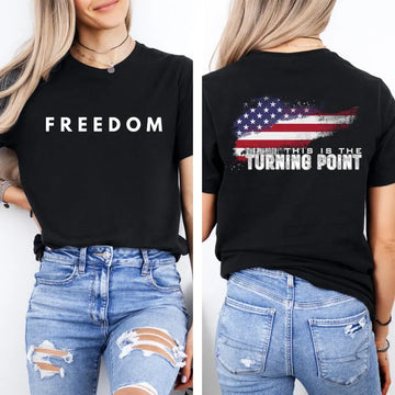 Charlie Kirk This is the Turning Point Shirt America First Patriotic Tee Conservative Libertarian Freedom Faith Pro Life Rights USA T-shirt