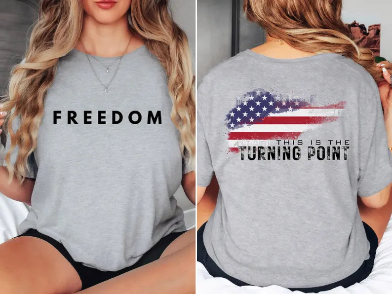 Charlie Kirk This is the Turning Point Shirt America First Patriotic Tee Conservative Libertarian Freedom Faith Pro Life Rights USA T-shirt