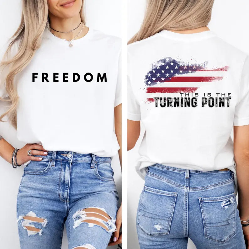 Charlie Kirk This is the Turning Point Shirt America First Patriotic Tee Conservative Libertarian Freedom Faith Pro Life Rights USA T-shirt